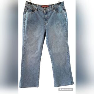 Z Cavarricci medium wash mid rise cropped jeans